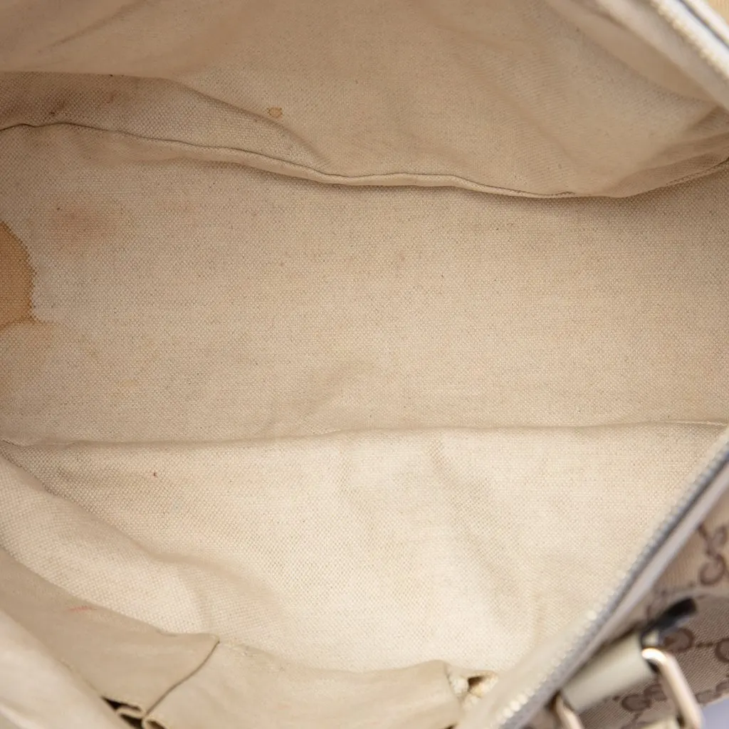Gucci GG Canvas Sukey Satchel Beige Canvas Very good - Model View
