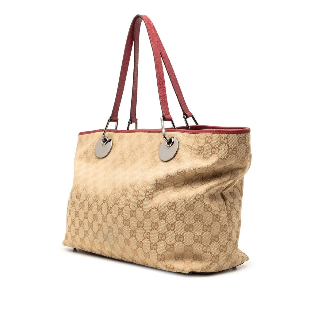 Gucci GG Canvas Eclipse Tote Beige Very good - Back View