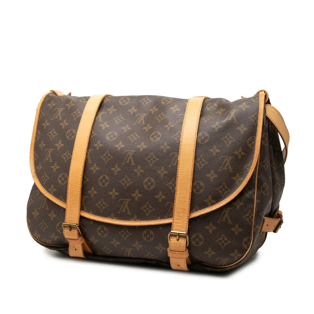 Louis Vuitton Monogram Saumur 43 Brown Good - Back View