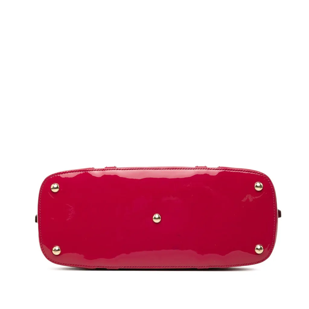 Gucci Small Microguccissima Patent Nice Dome Satchel Pink Leather Good - Inside View
