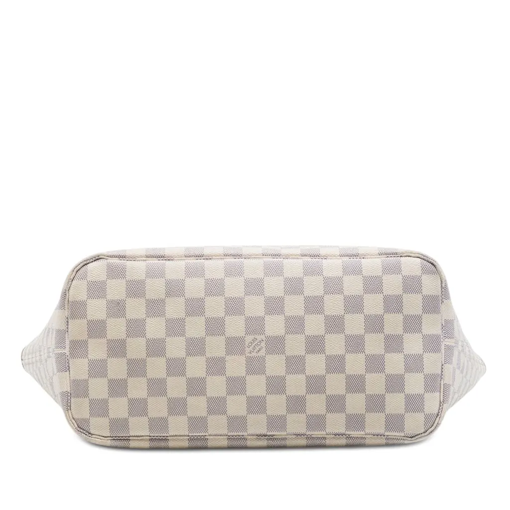 Louis Vuitton Damier Azur Neverfull MM White Very good - Inside View