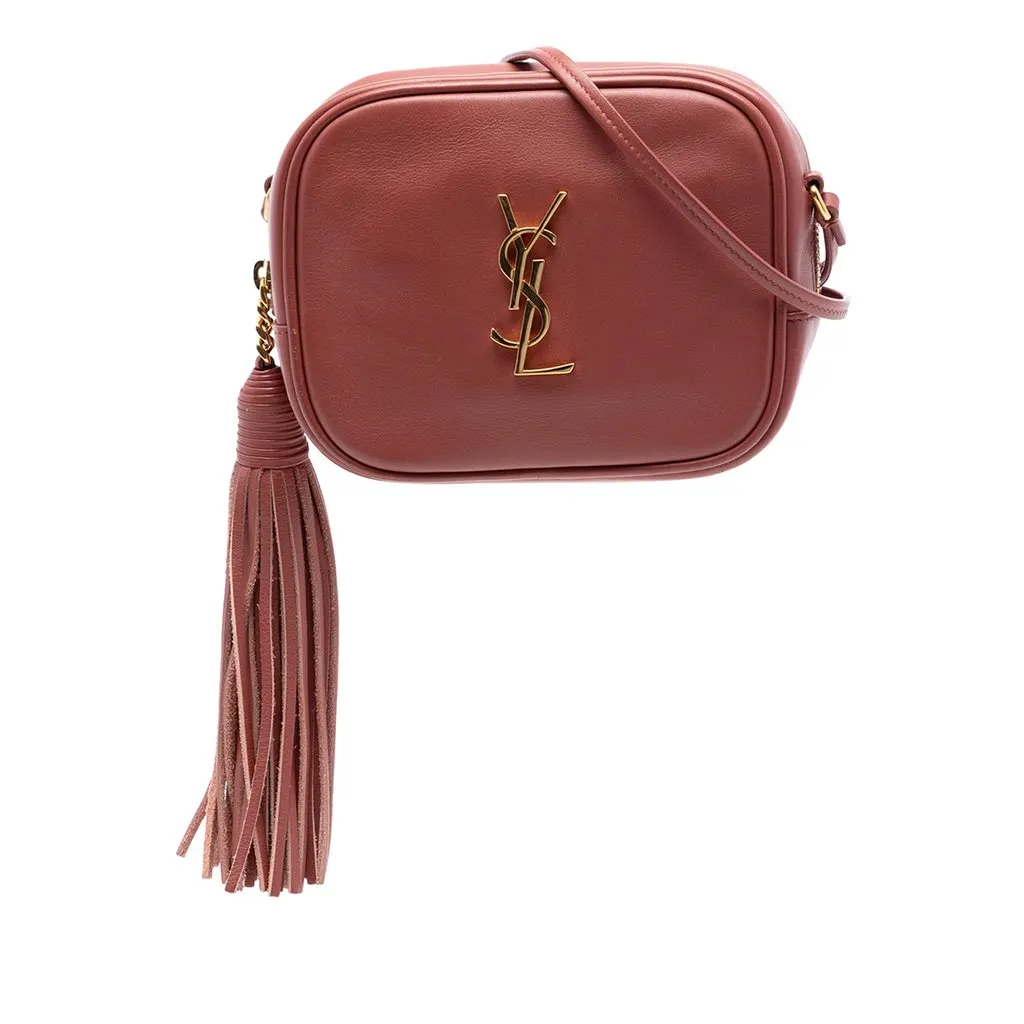 Saint Laurent Calfskin Monogram Blogger Bag Red Leather Very good - Front View