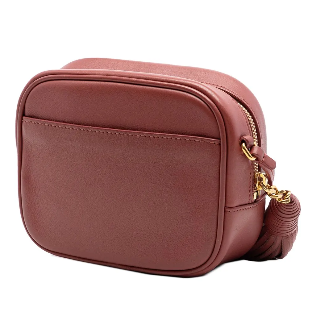 Saint Laurent Calfskin Monogram Blogger Bag Red Leather Very good - Back View