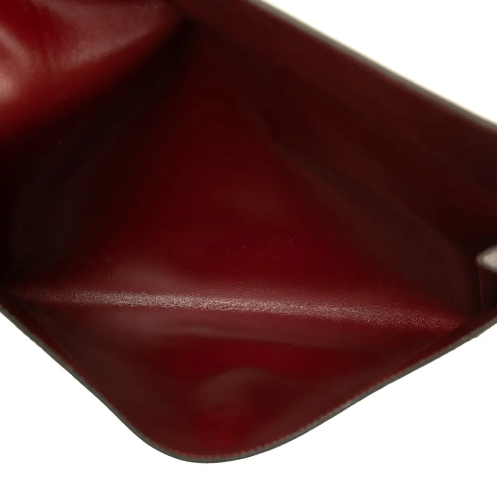 Hermès Box Calf Pochette Rio Red Leather Good - Model View