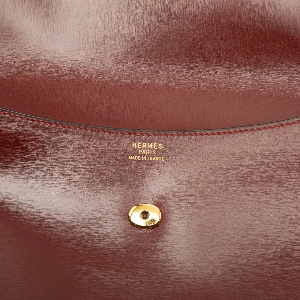 Hermès Box Calf Pochette Rio Red Leather Good - Box View
