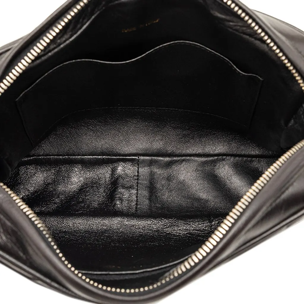 Chanel CC Diagonal Quilted Lambskin Tassel Camera Bag Black Leather Very good - Model View
