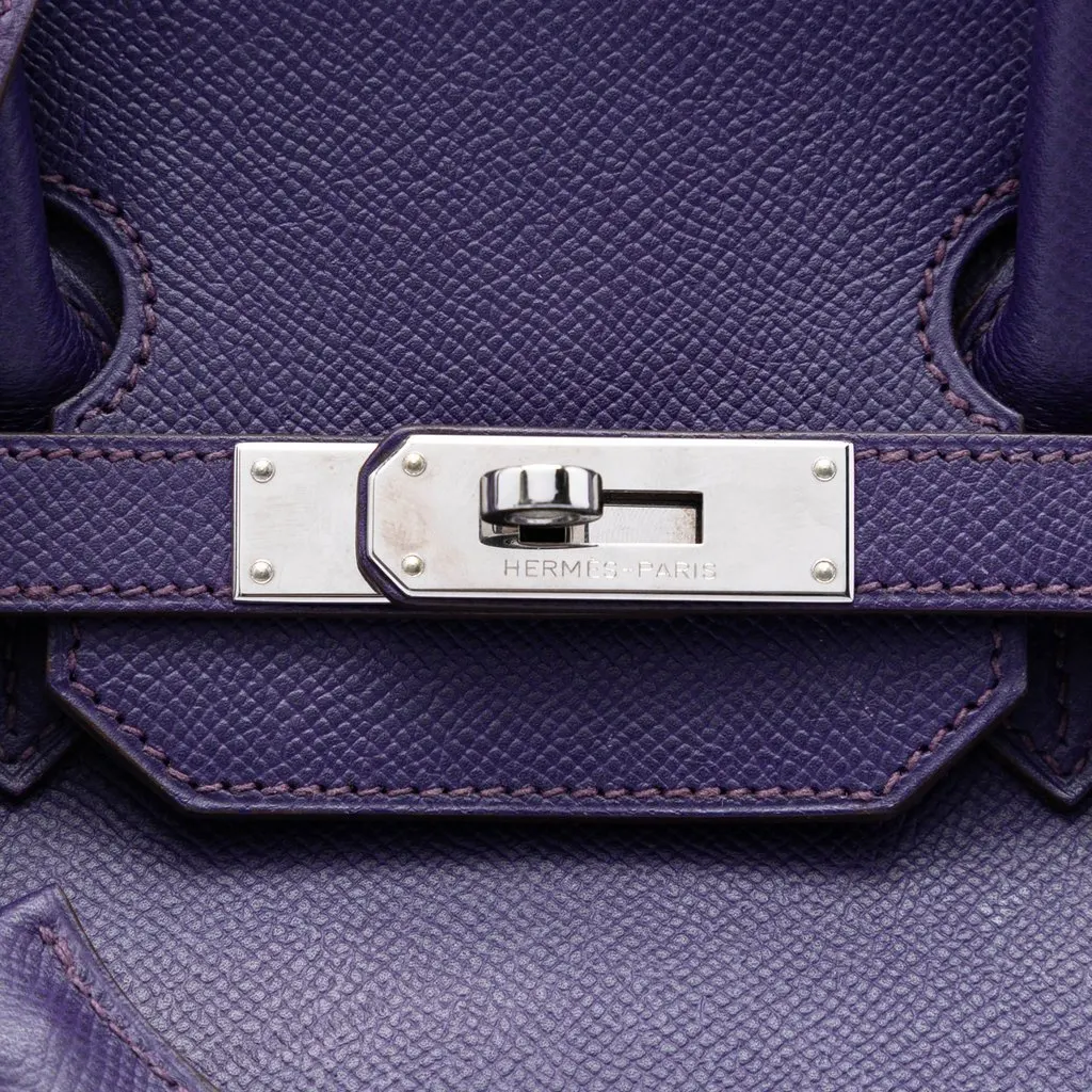 Hermès Epsom Birkin Retourne 35 Purple Leather Good - Box View