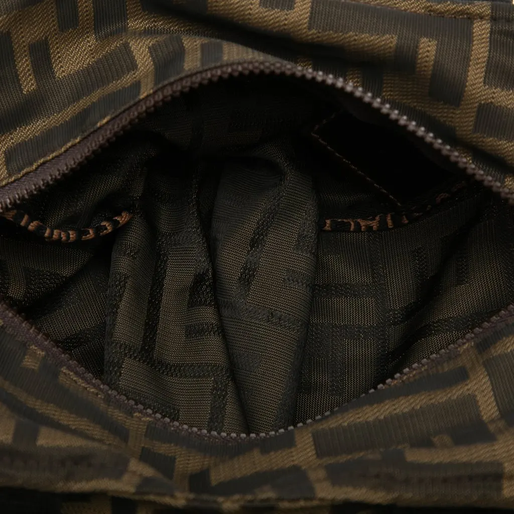 Fendi Mini Zucca Canvas Handbag Brown Very good - Model View