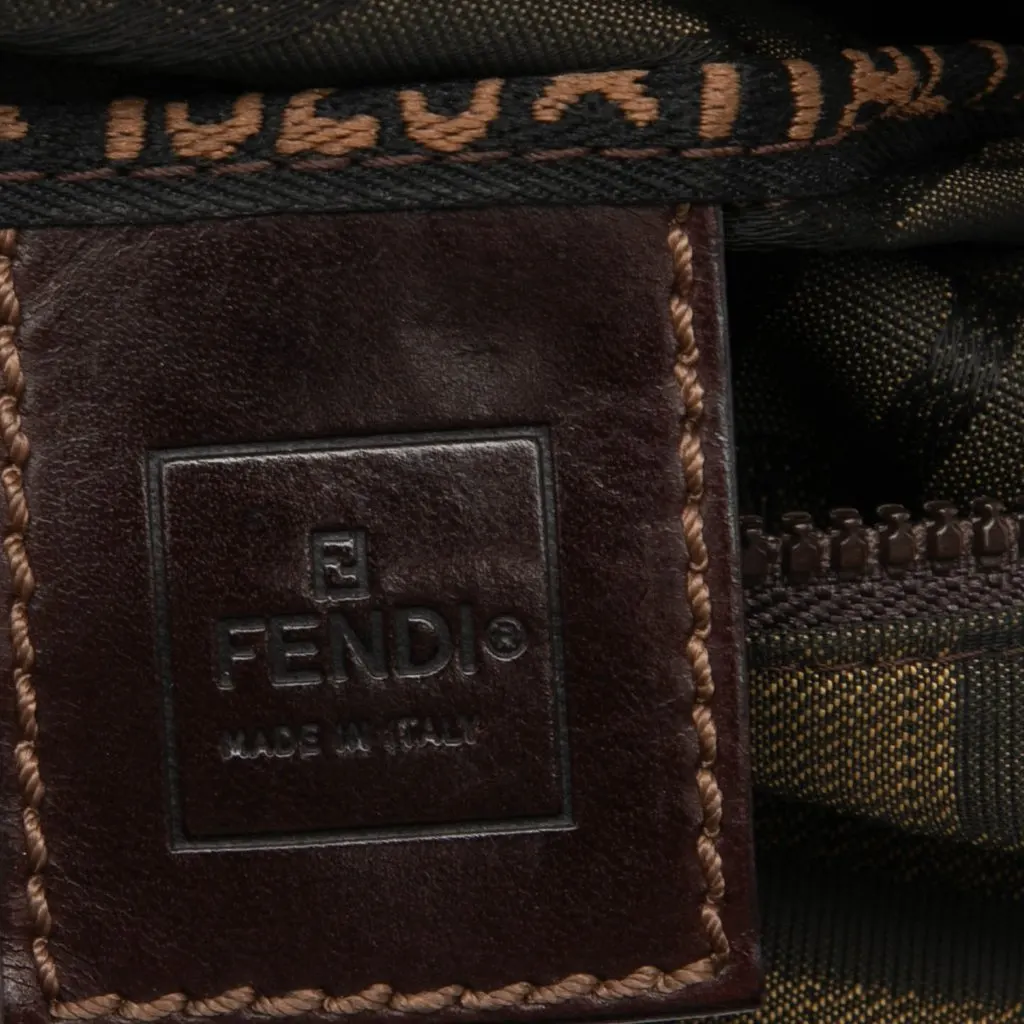 Fendi Mini Zucca Canvas Handbag Brown Very good - Box View