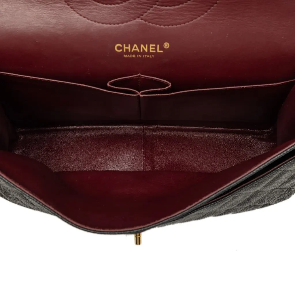 Chanel Jumbo Classic Caviar Double Flap Black Leather Very good - Model View