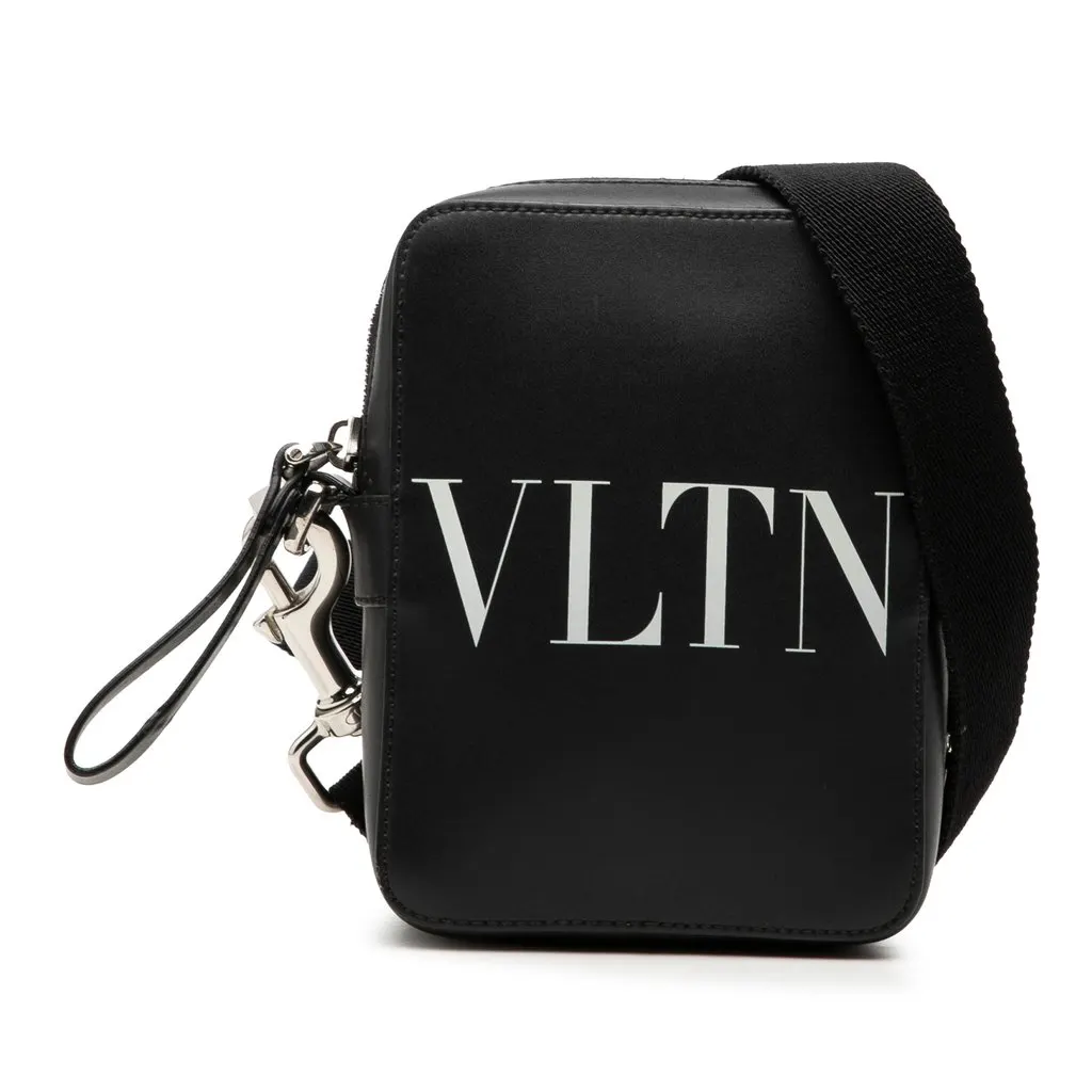 Valentino Small Leather VLTN Crossbody Black Leather Very good - Front View