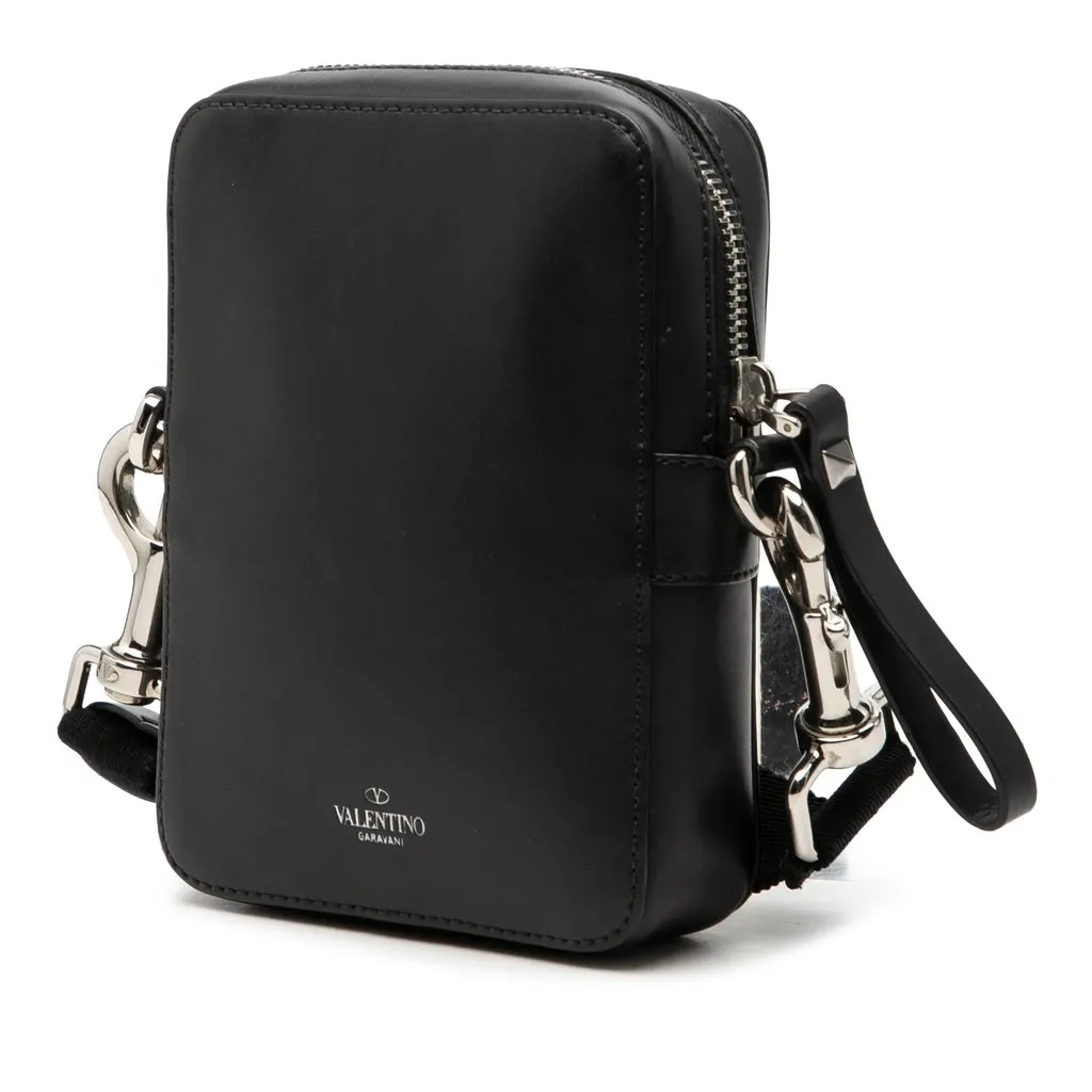 Valentino Small Leather VLTN Crossbody Black Leather Very good - Back View