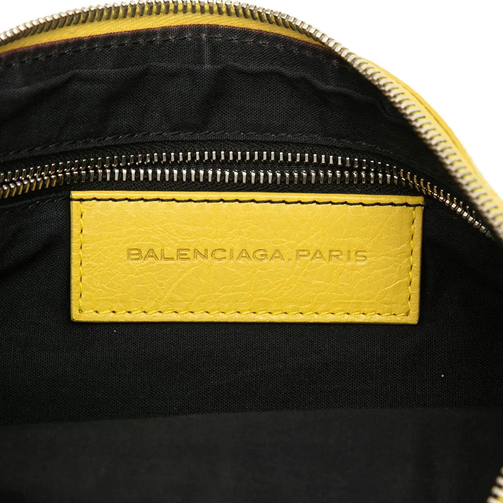Balenciaga Lambskin Motocross Giant 12 Clutch Yellow Leather Very good - Box View