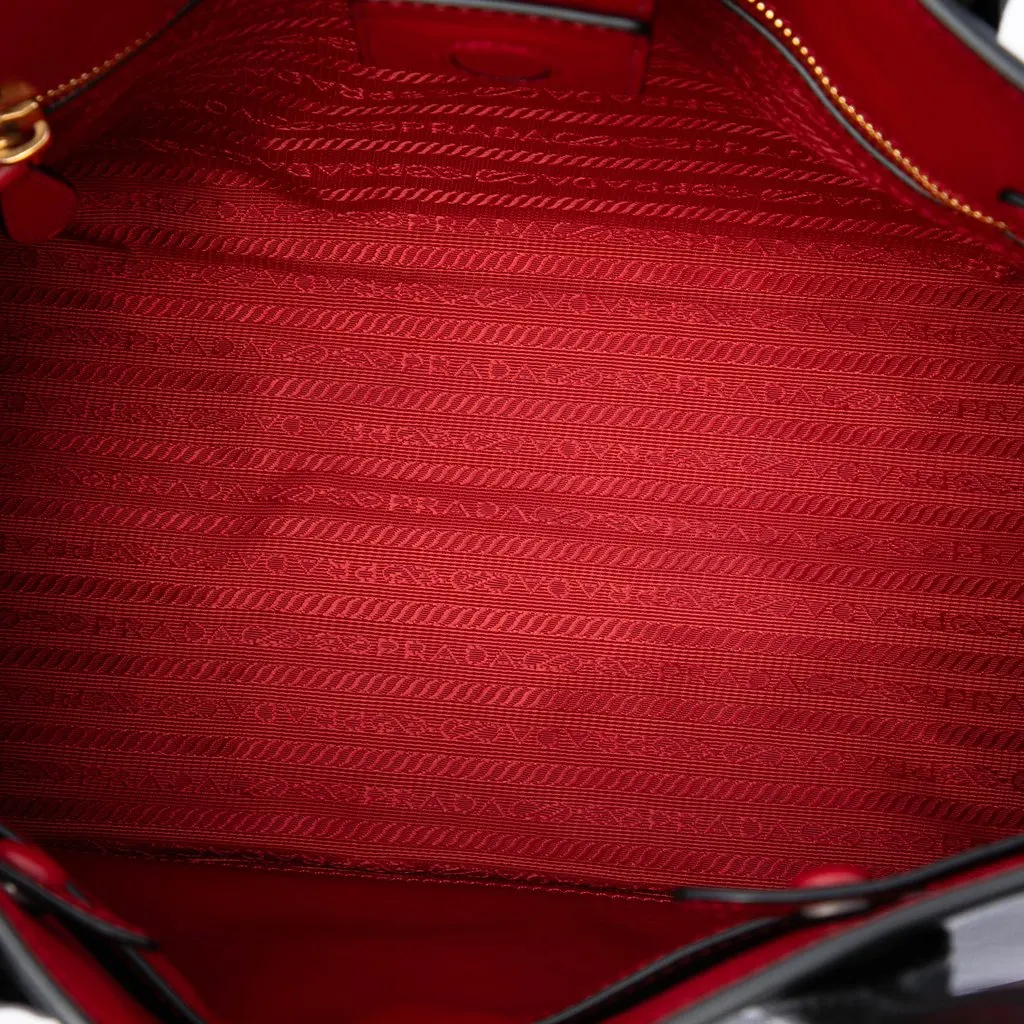 Prada City Calf Bibliotheque Satchel Black Leather Very good - Model View