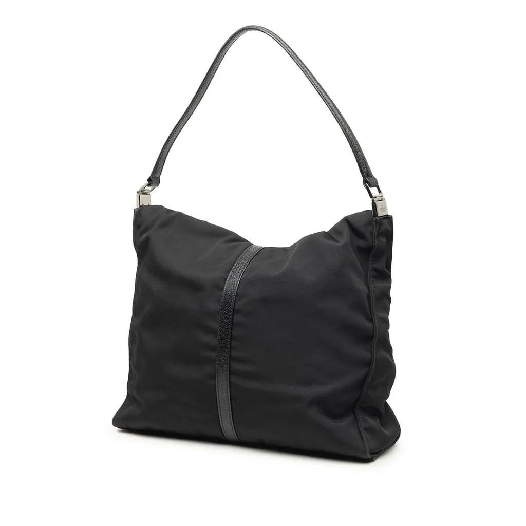 Gucci Nylon Jackie Shoulder Bag Black Very good - Back View