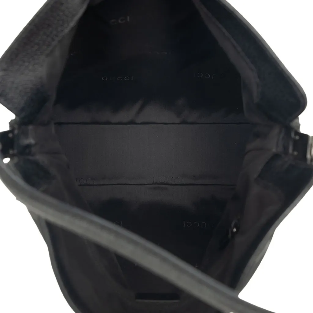 Gucci Nylon Jackie Shoulder Bag Black Very good - Model View