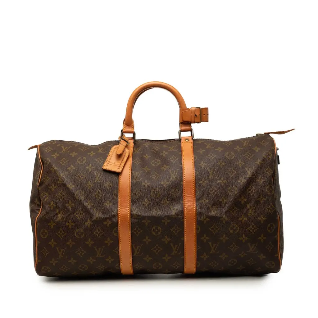 Louis Vuitton Monogram Keepall 50 Brown Canvas Very good - Front View
