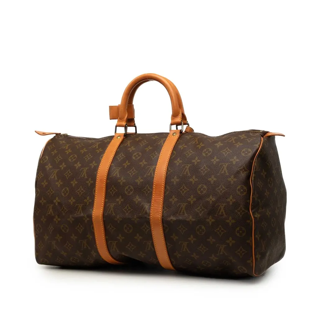 Louis Vuitton Monogram Keepall 50 Brown Canvas Very good - Back View