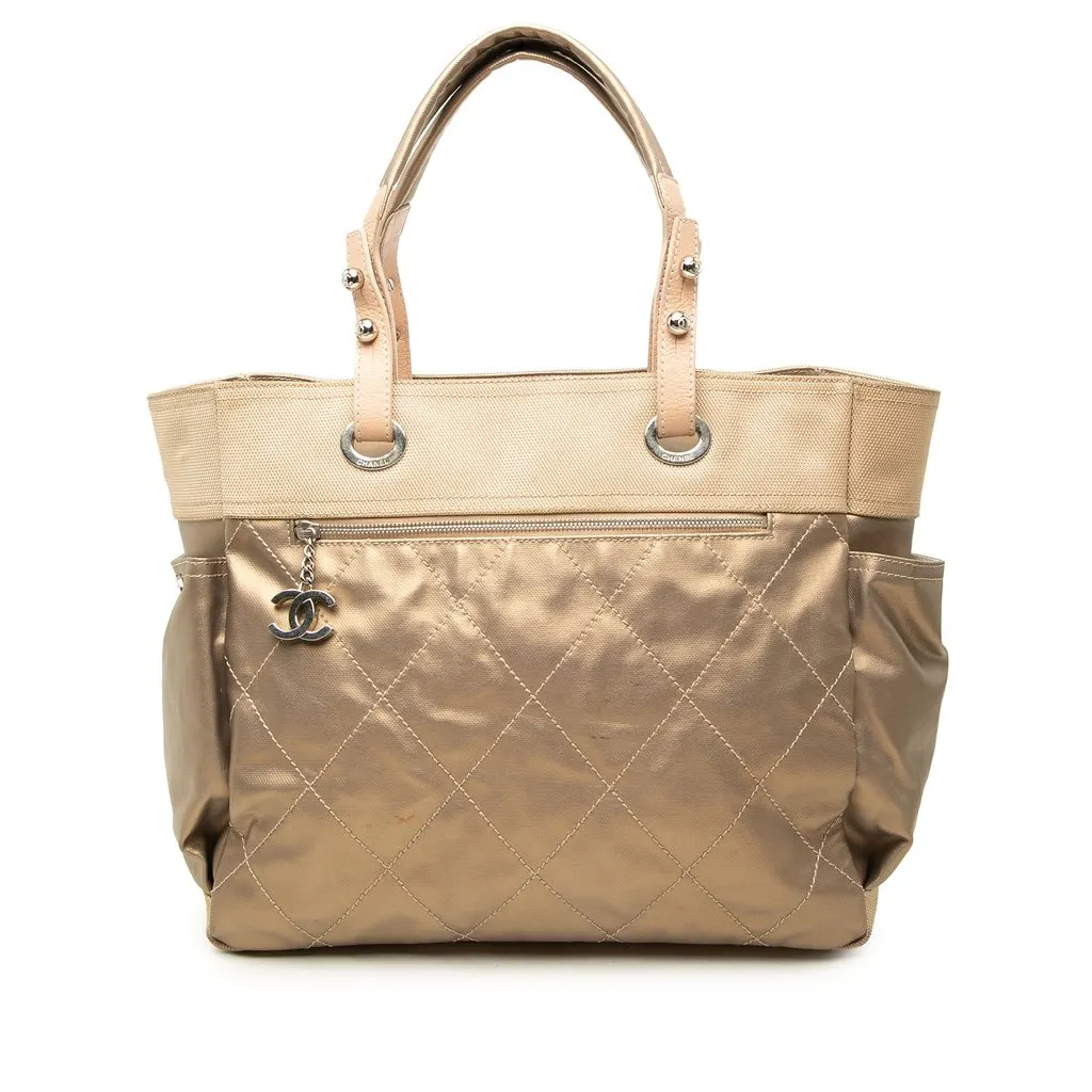 Chanel Large Quilted Coated Canvas Paris Biarritz Tote