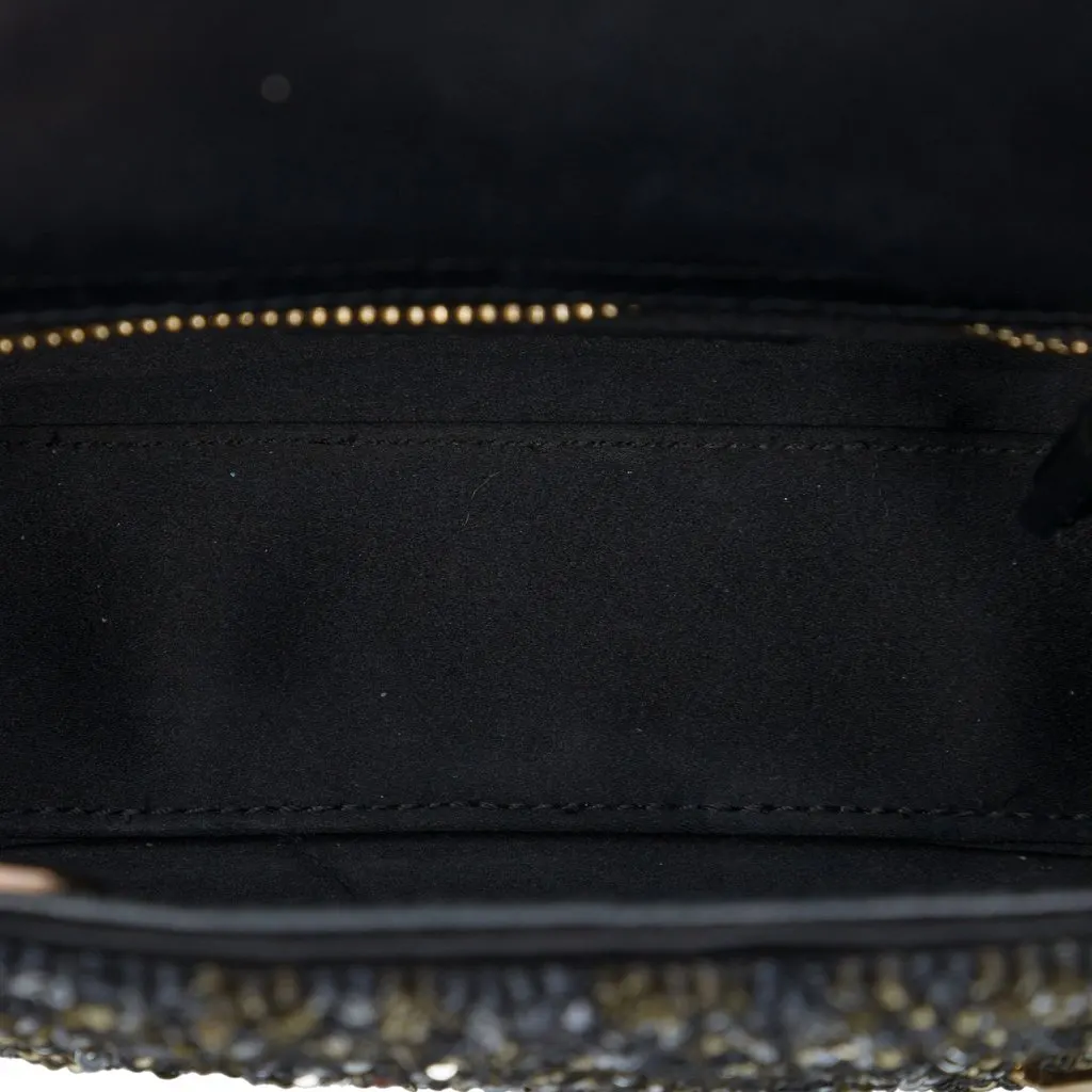 Dior Mini Satin Sequin Embellished Lady Dior Black Satin Very good - Model View