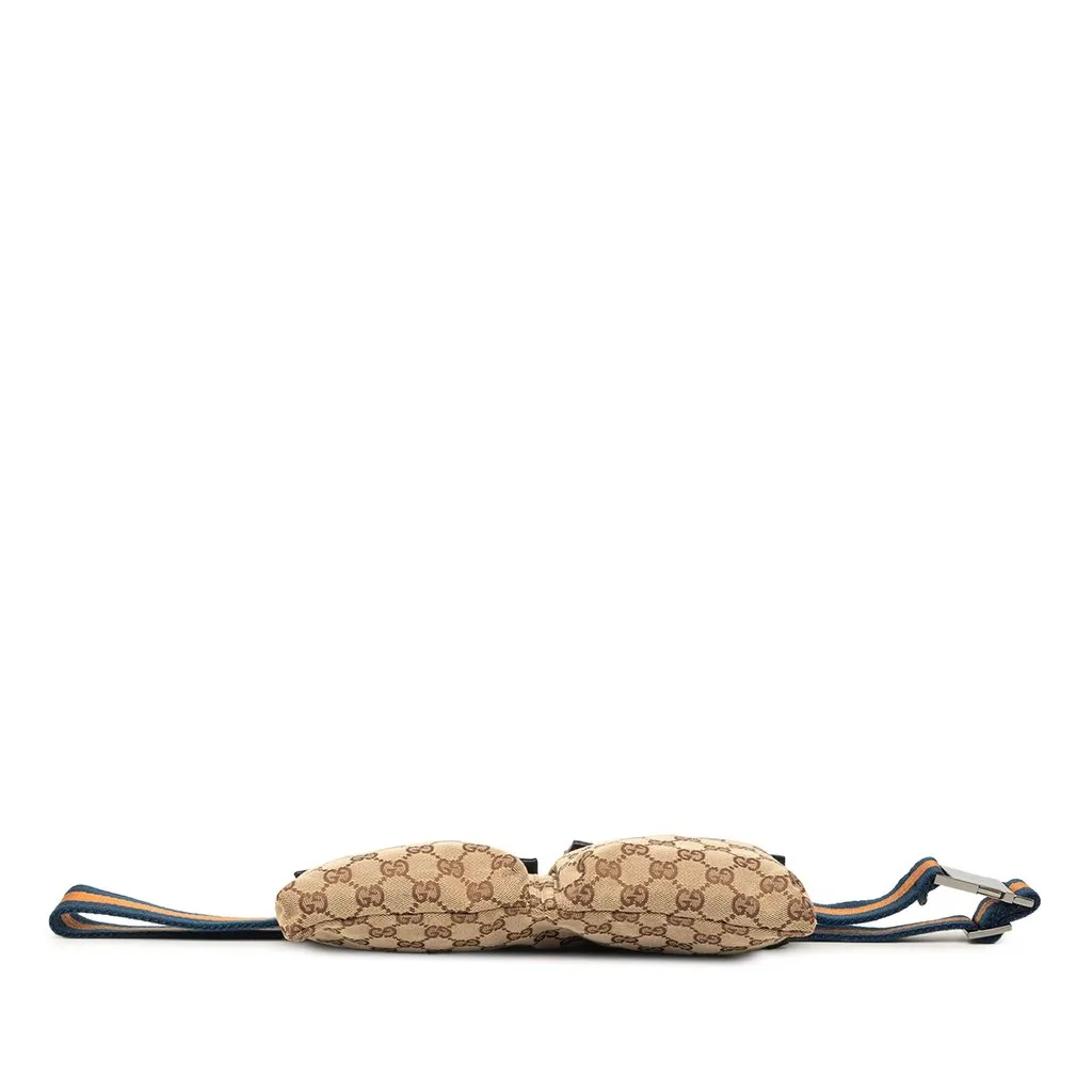 Gucci GG Canvas Web Double Pocket Belt Bag Beige Very good - Inside View