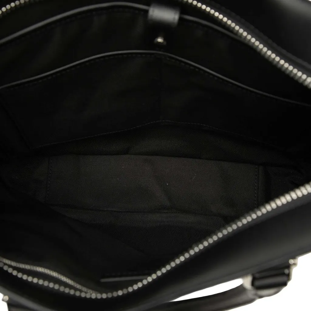 Burberry London Check Coated Canvas Kenneth Satchel Blue Very good - Model View