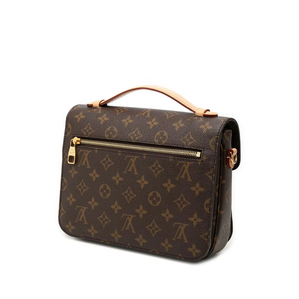 Louis Vuitton Monogram Pochette Metis Brown Very good - Back View