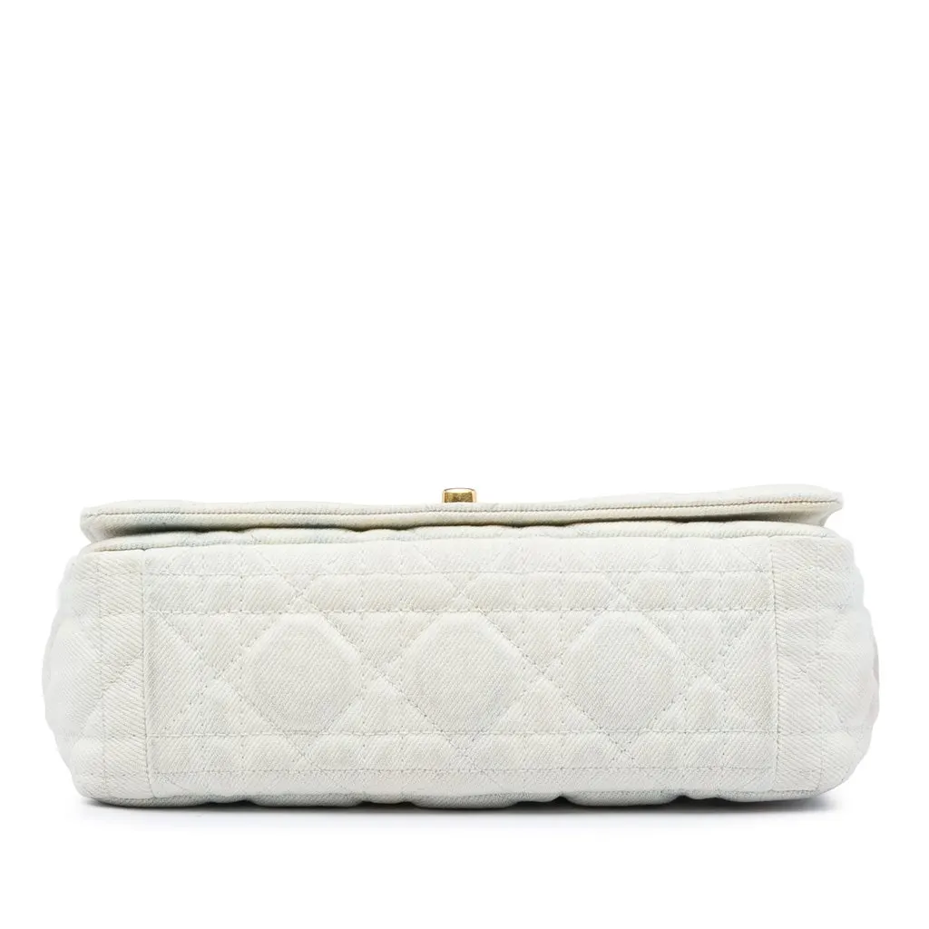 Dior Small Tie Dye Denim Caro Crossbody White Very good - Inside View