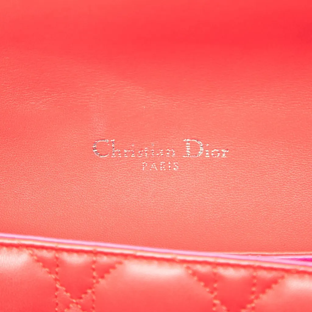 Dior Medium Lambskin Cannage Miss Dior Flap Orange Leather Very good - Box View