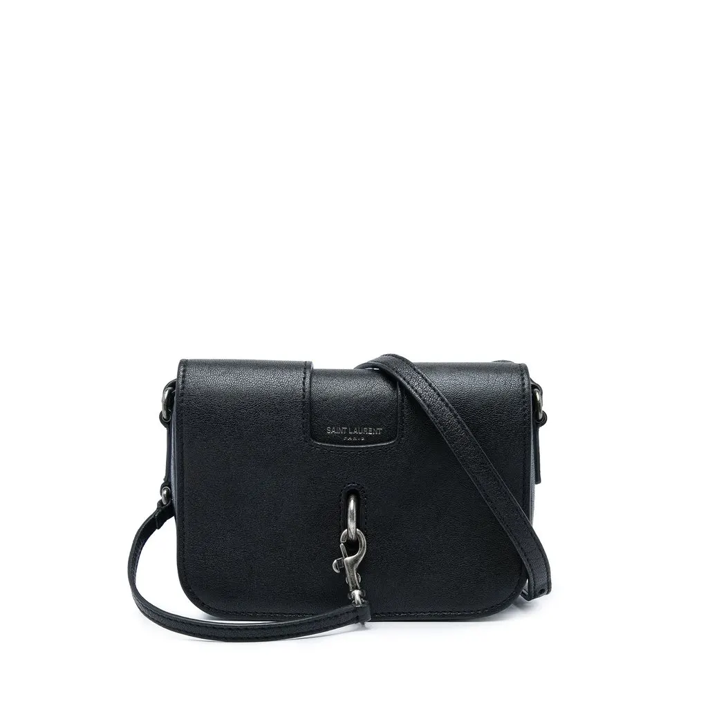 Saint Laurent Toy Lambskin Charlotte Crossbody Black Leather Very good - Front View