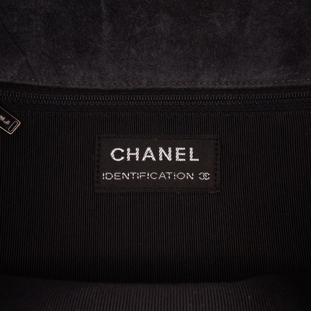 Chanel Identification Suede Patchwork Reissue 2.55 Flap Grey Suede Good - Box View