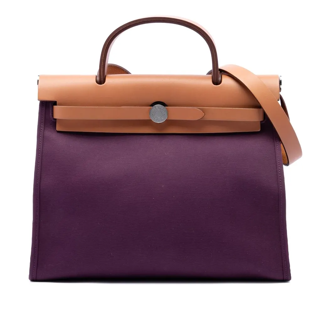 Hermès Toile Verso Herbag Zip 31 Purple Very good - Front View