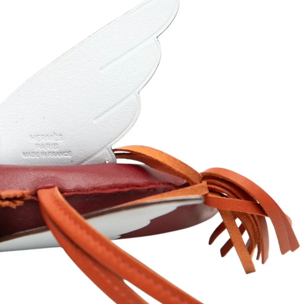 Hermès Milo Lambskin and Swift Grigri Rodeo Pegase Bag Charm PM Red Leather Very good - Inside View