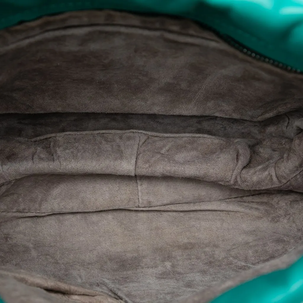 Bottega Veneta Nappa Intrecciato Drawstring Crossbody Green Leather Very good - Model View