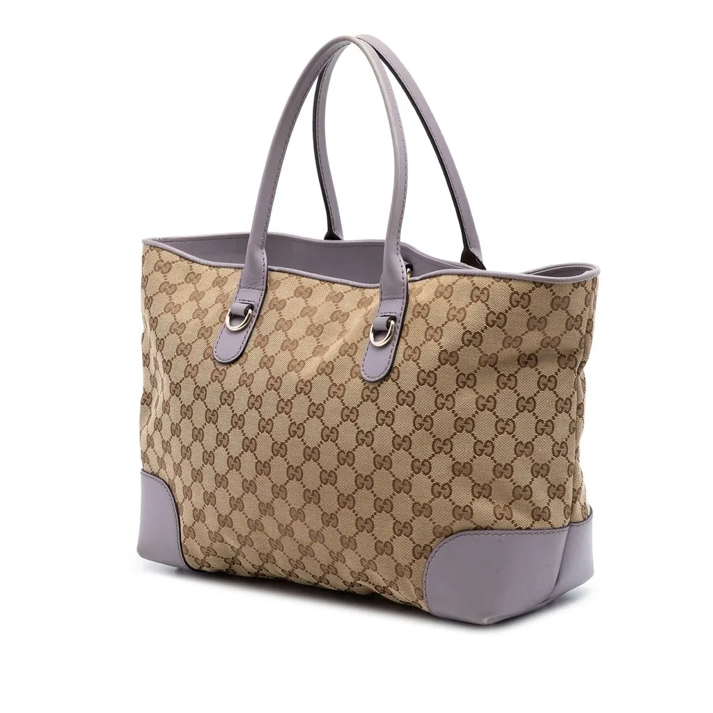 Gucci GG Canvas Heart Bit Tote Beige Very good - Back View