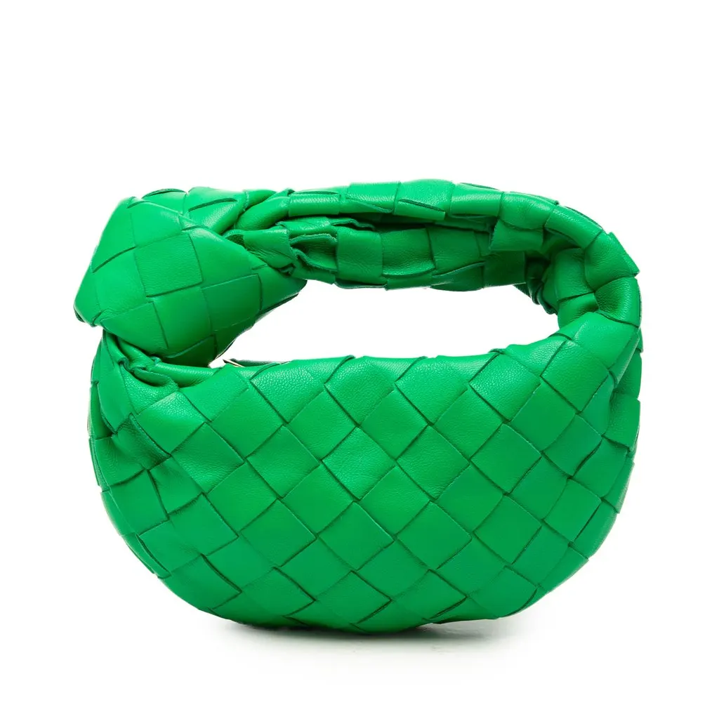 Bottega Veneta Candy Nappa Intrecciato Jodie Green Leather Very good - Front View