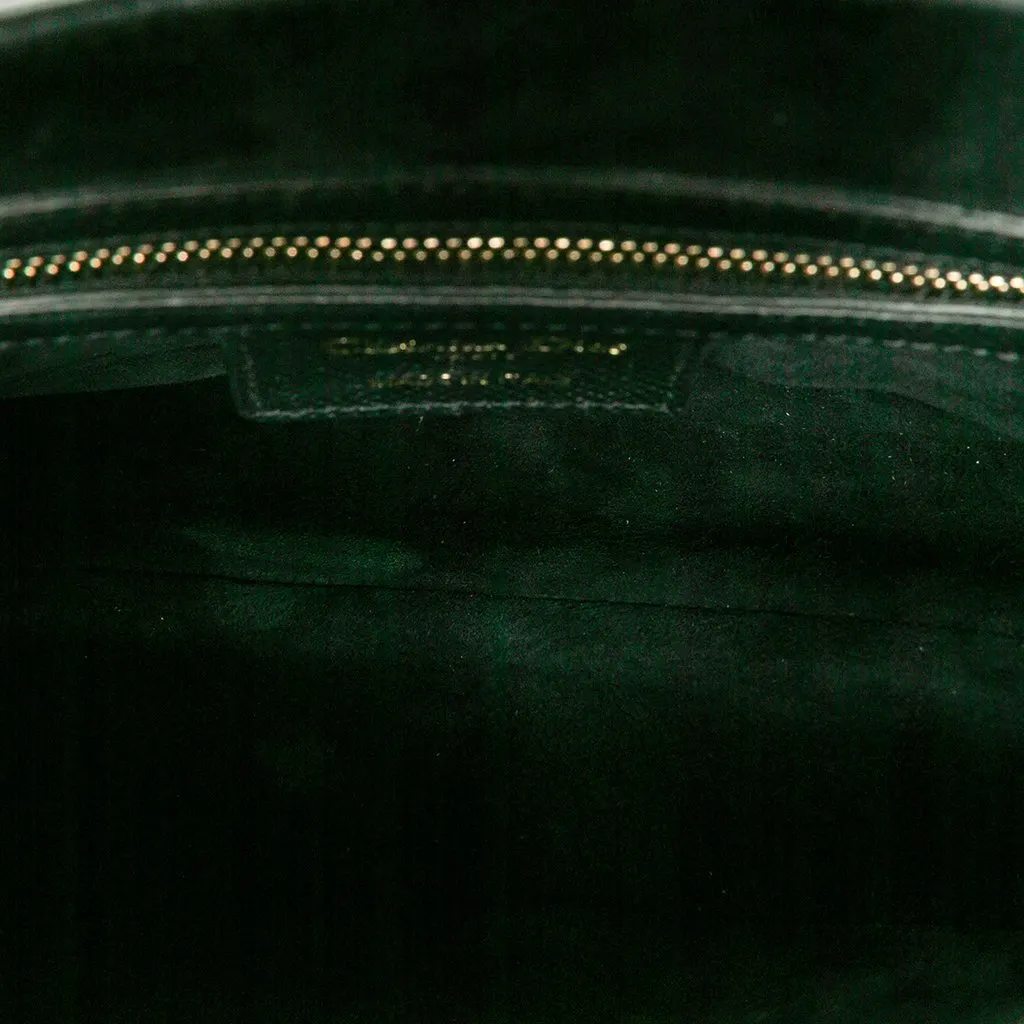 Dior Grained Calfskin Saddle Bag Black Leather Very good - Model View