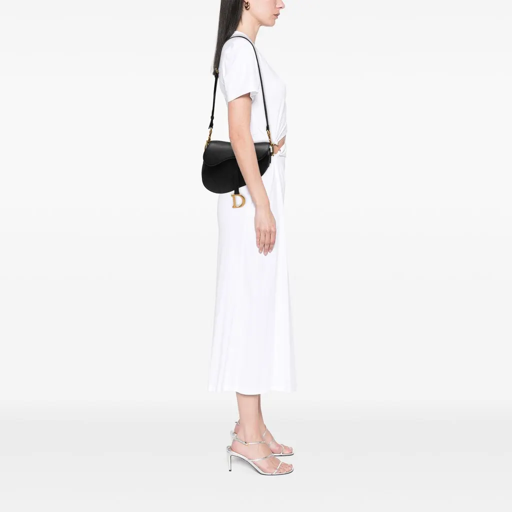 Dior Grained Calfskin Saddle Bag Black Leather Very good - Box View