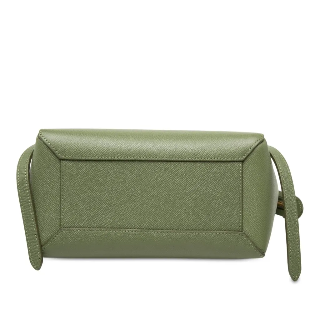 Celine Micro Grained Calfskin Belt Bag Green Leather Very good - Inside View