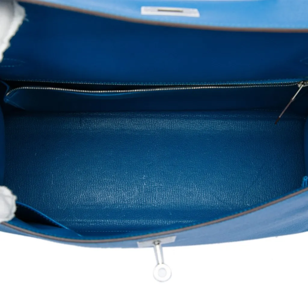 Hermès Epsom Kelly II Sellier 35 Blue Leather Very good - Model View