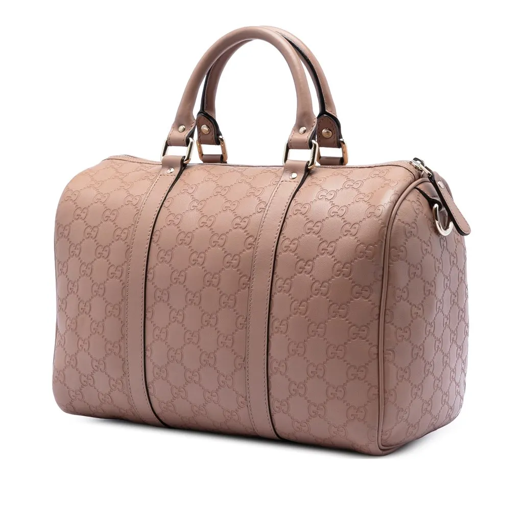 Gucci Medium Guccissima Joy Boston Bag Brown Leather Very good - Back View