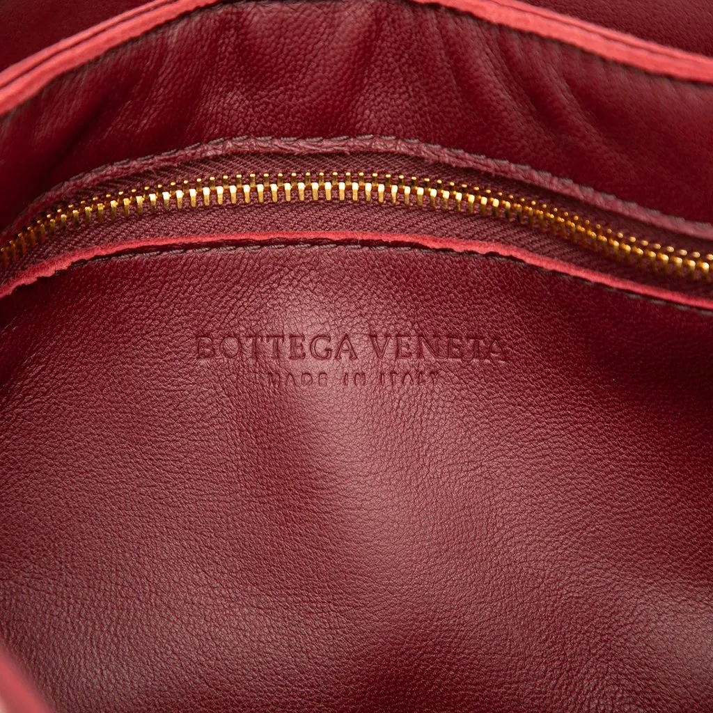 Bottega Veneta Nappa Intrecciato Cassette Crossbody Red Leather Very good - Box View