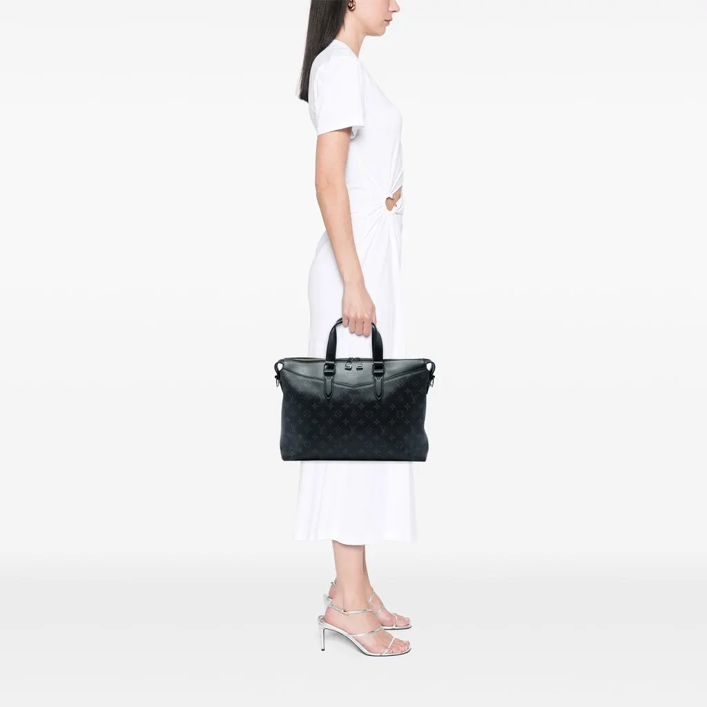 Louis Vuitton Monogram Eclipse Explorer Business Bag Black Canvas Good - Box View