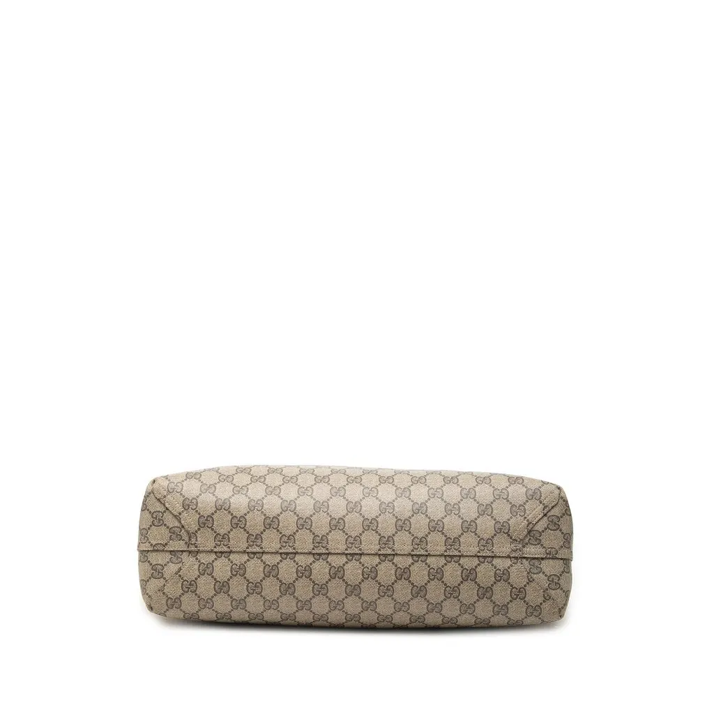 Gucci GG Supreme Reversible Tote Beige Canvas Good - Inside View
