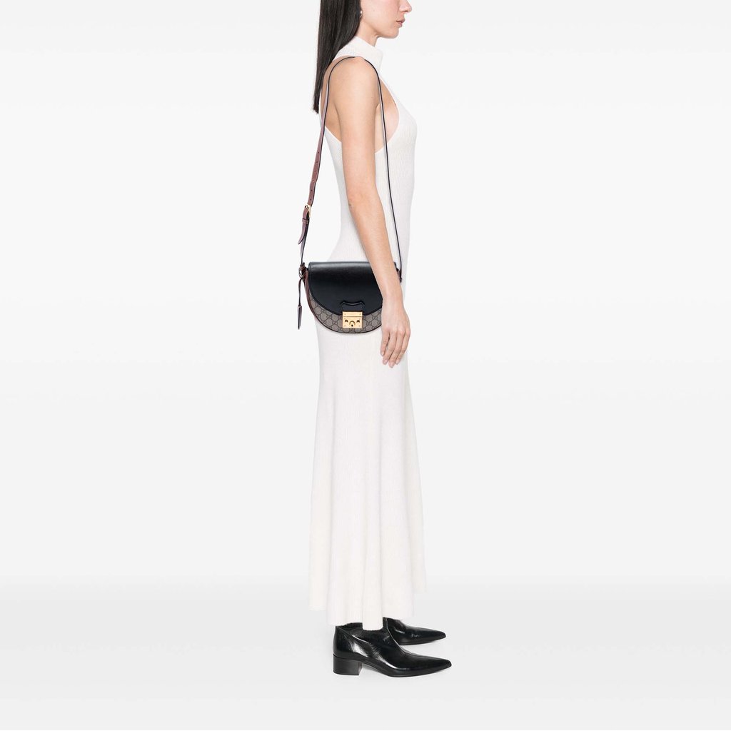 Gucci GG Supreme Saddle Padlock Crossbody | Libas Collective