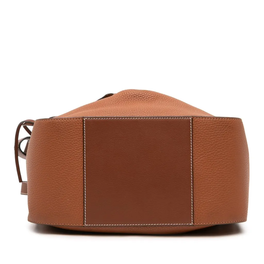 Loewe Small Bicolor Leather Hammock Satchel Brown Leather Good - Inside View