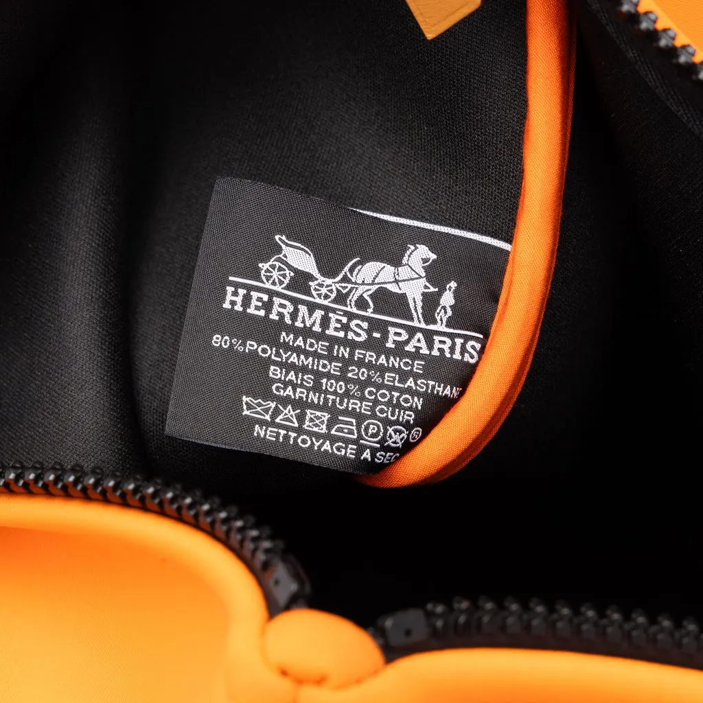 Hermès Large Neoprene Neobain Case Orange Polyester Very good - Box View