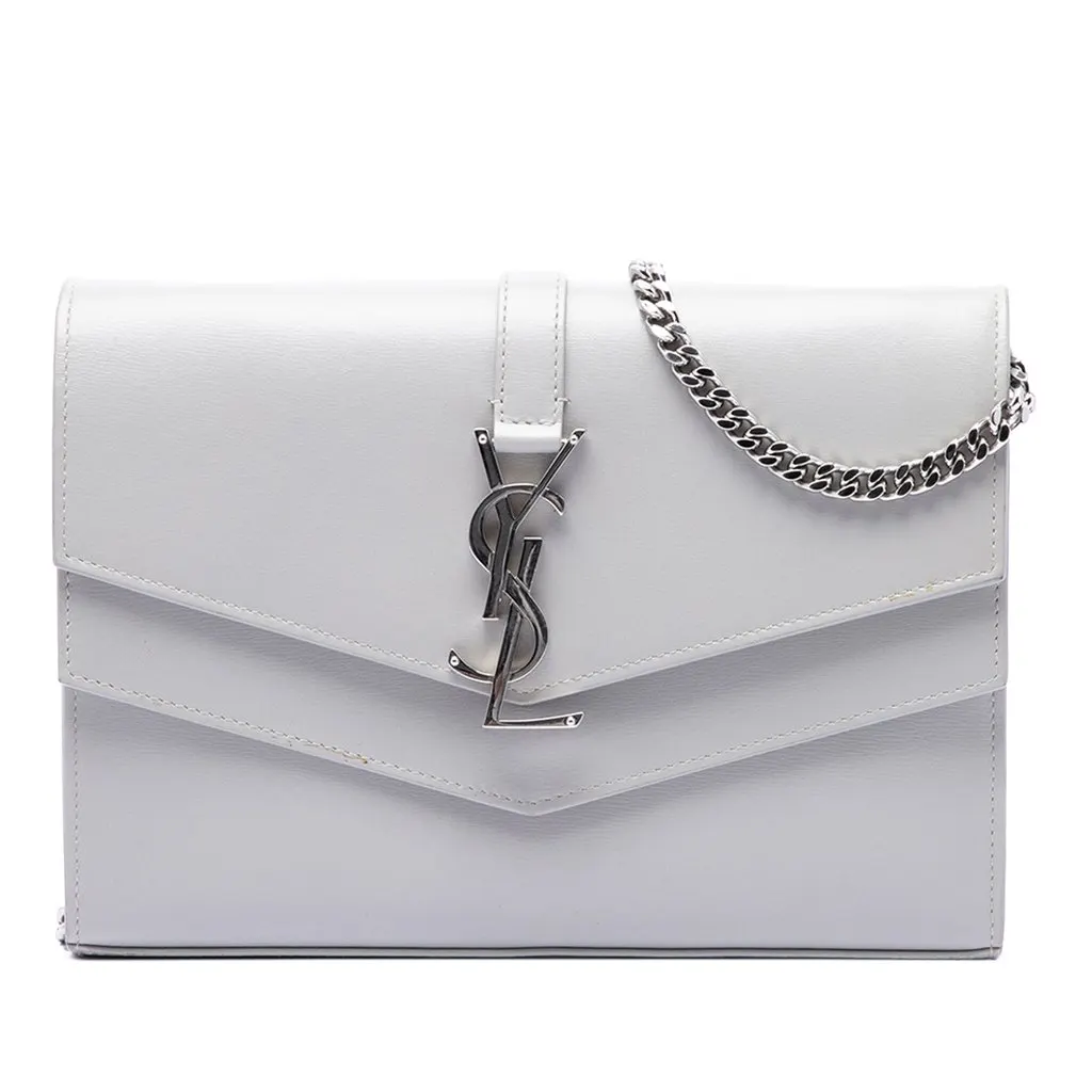 Saint Laurent Leather Monogram Sulpice Wallet on Chain MultiColor Leather Very good - Front View