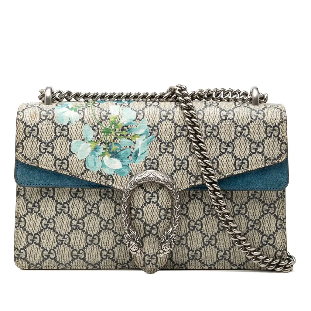 Gucci Medium GG Supreme Blooms Dionysus Shoulder Bag Beige Very good - Front View