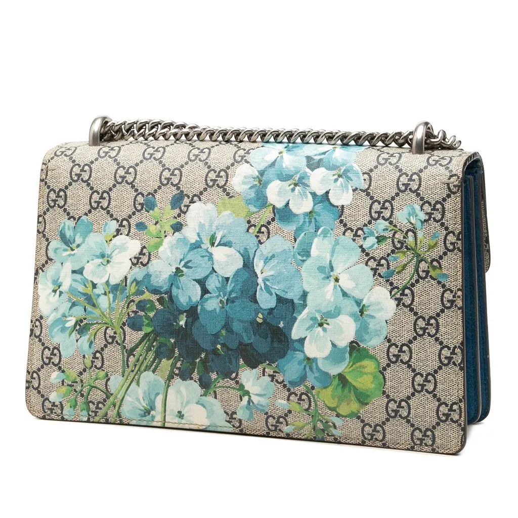 Gucci Medium GG Supreme Blooms Dionysus Shoulder Bag Beige Very good - Back View